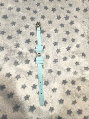 Susan Lanci Big Bow Collar Crystal Tiffi Blue Small